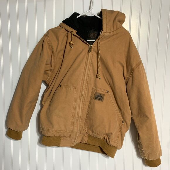 Mens Old Mill Canvas Jacket Size M Coat Insulated Hood Workwear - Picture 1 of 5
